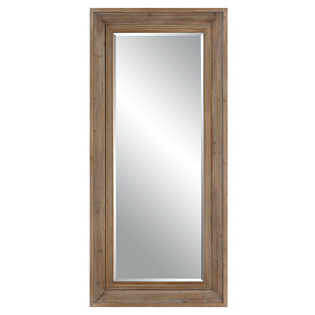 Missoula Large Natural Wood Mirror - Dark Brown by Uttermost - View 1