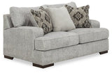 Ashley Pewter Mercado Loveseat - Velvet | Home Elegance USA