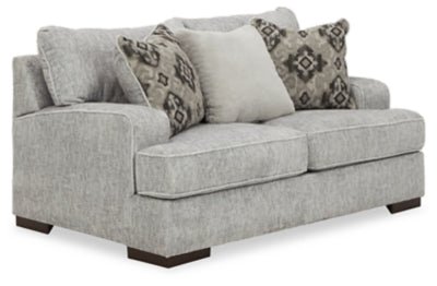 Ashley Pewter Mercado Loveseat - Velvet - 8460435 - Home Elegance USA - 1