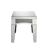 Acme - Noralie End Table 84677 Mirrored & Faux Diamonds
