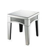 Acme - Noralie End Table 84677 Mirrored & Faux Diamonds