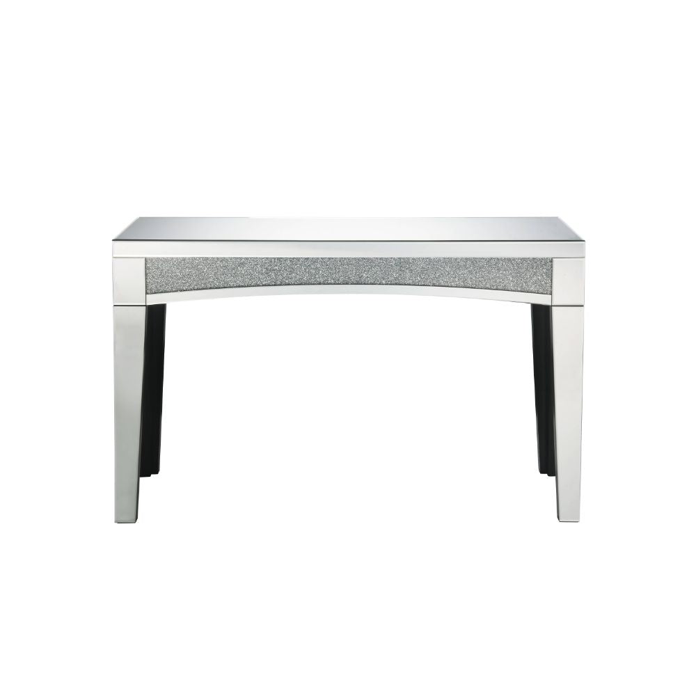 Acme - Noralie Console Table 84678 Mirrored & Faux Diamonds