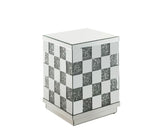 Acme - Noralie End Table 84692 Mirrored & Faux Diamonds