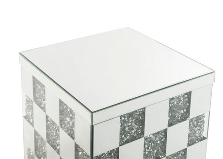 Acme - Noralie End Table 84692 Mirrored & Faux Diamonds