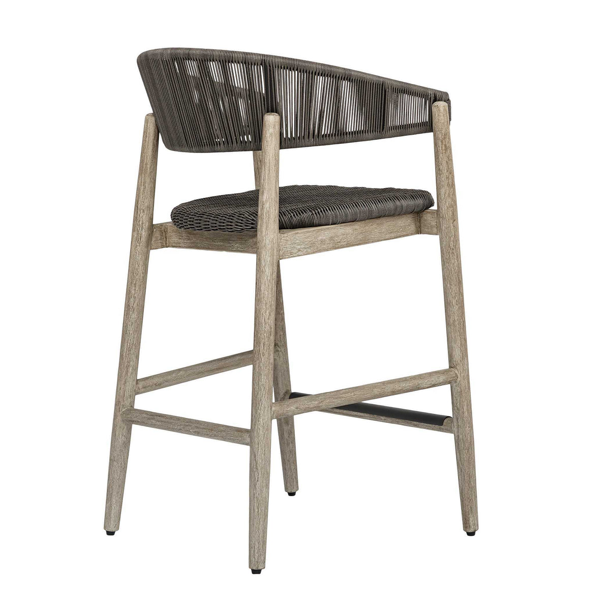 Dermott Outdoor Counter Stool - Light Brown / Dark Gray by Uttermost - View 5