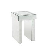 Acme - Noralie End Table 84702 Mirrored & Faux Diamonds