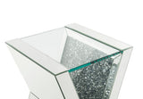 Acme - Noralie End Table 84727 Clear Glass, Mirrored & Faux Diamonds