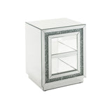 Acme - Noralie End Table 84737 Mirrored & Faux Diamonds