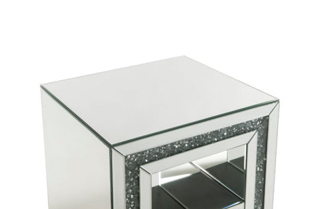 Acme - Noralie End Table 84737 Mirrored & Faux Diamonds