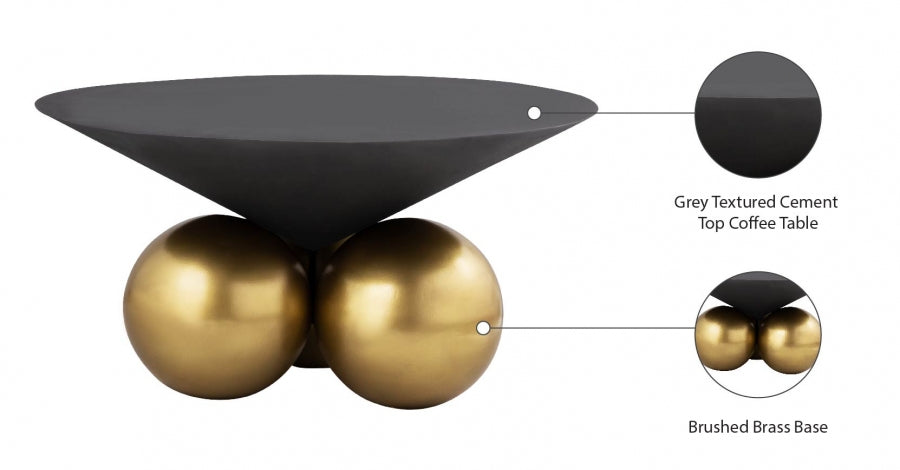 Naples 3 Piece Occasional Table Set In Brushed Brass - 265-3Set | Meridian - sold by Home Elegance USA