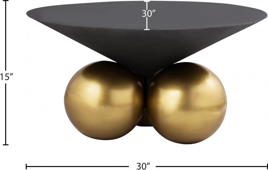 Naples 3 Piece Occasional Table Set In Brushed Brass - 265-3Set | Meridian - sold by Home Elegance USA