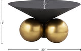 Naples 3 Piece Occasional Table Set In Brushed Brass - 265-3Set | Meridian - sold by Home Elegance USA