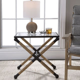 Braddock Coastal Accent Table - Black / Beige by Uttermost - View 2