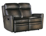 Hamilton Power Loveseat With Power Headrest - Dark Brown by Hooker Furniture - View 1