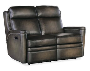 Hamilton Power Loveseat With Power Headrest - Dark Brown by Hooker Furniture - View 1