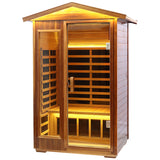 Two-person far-infrared outdoor sauna - Home Elegance USA