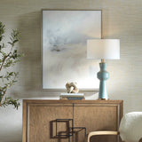 Simple Serenity Framed Abstract Art - White / Light Blue by Uttermost - View 2