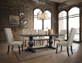 Morland Vintage Black Finish 7 PCs Dining Room Set - sold by Home Elegance USA