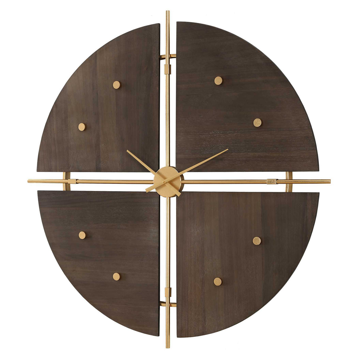 Walnut Elegance Wall Clock - Dark Brown by Uttermost - View 4
