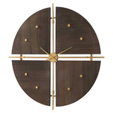 Walnut Elegance Wall Clock - Dark Brown by Uttermost - View 4