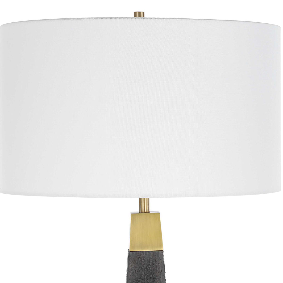 Lathey Tapered Floor Lamp - Black by Uttermost - View 7