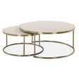 Aragon Nesting Coffee Tables (Set of 2) - Gold / White by Uttermost - View 1