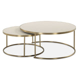 Aragon Nesting Coffee Tables (Set of 2) - Gold / White by Uttermost - View 1