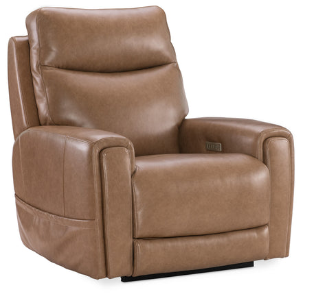 Raze Lift Chair With Power Recline/Headrest/Lumbar/Heat/Massage - Light Brown by Hooker Furniture - View 2