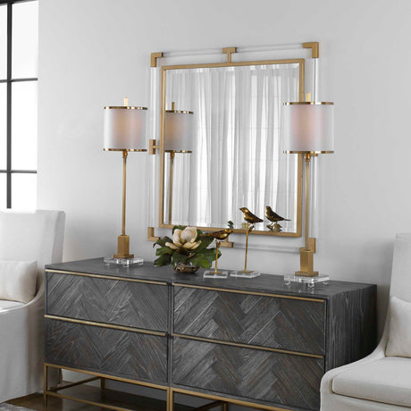 Balkan Square Mirror Golden - Gold / Silver by Uttermost - View 4