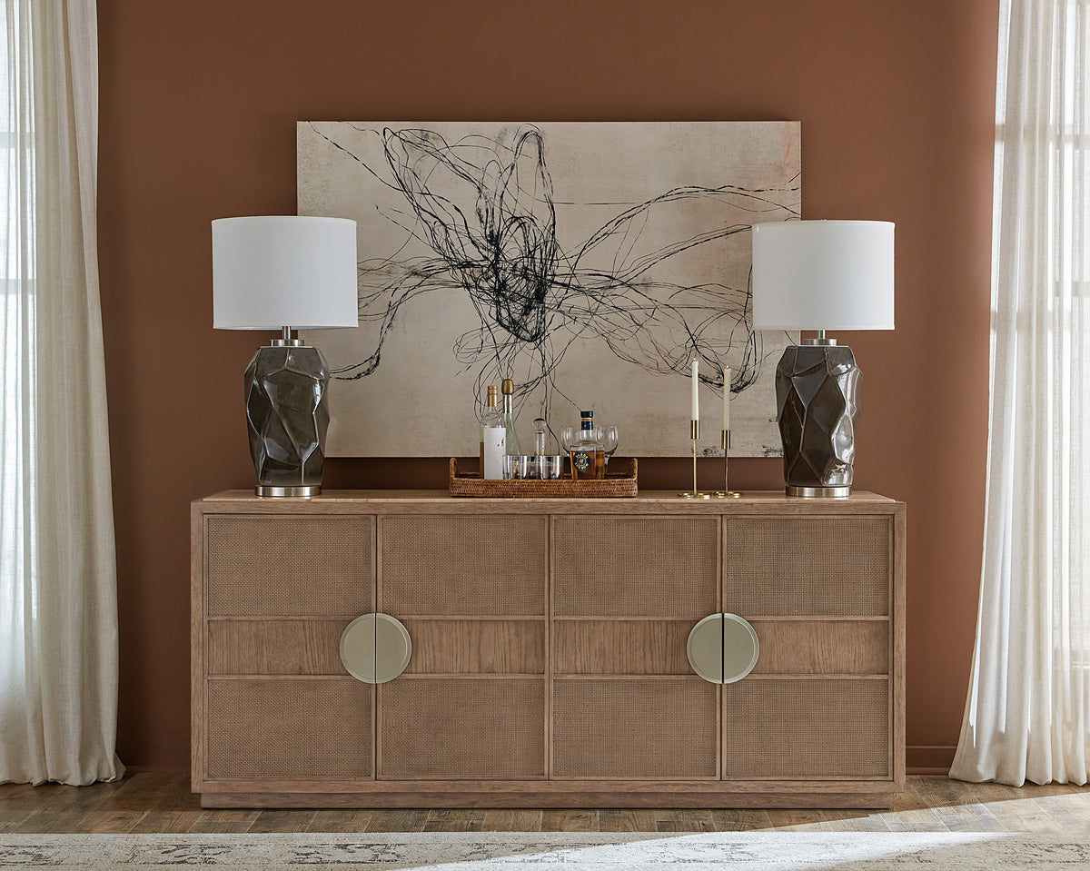 Sonnet Dining Credenza - Dark Gray / Light Brown by Hooker Furniture - View 2