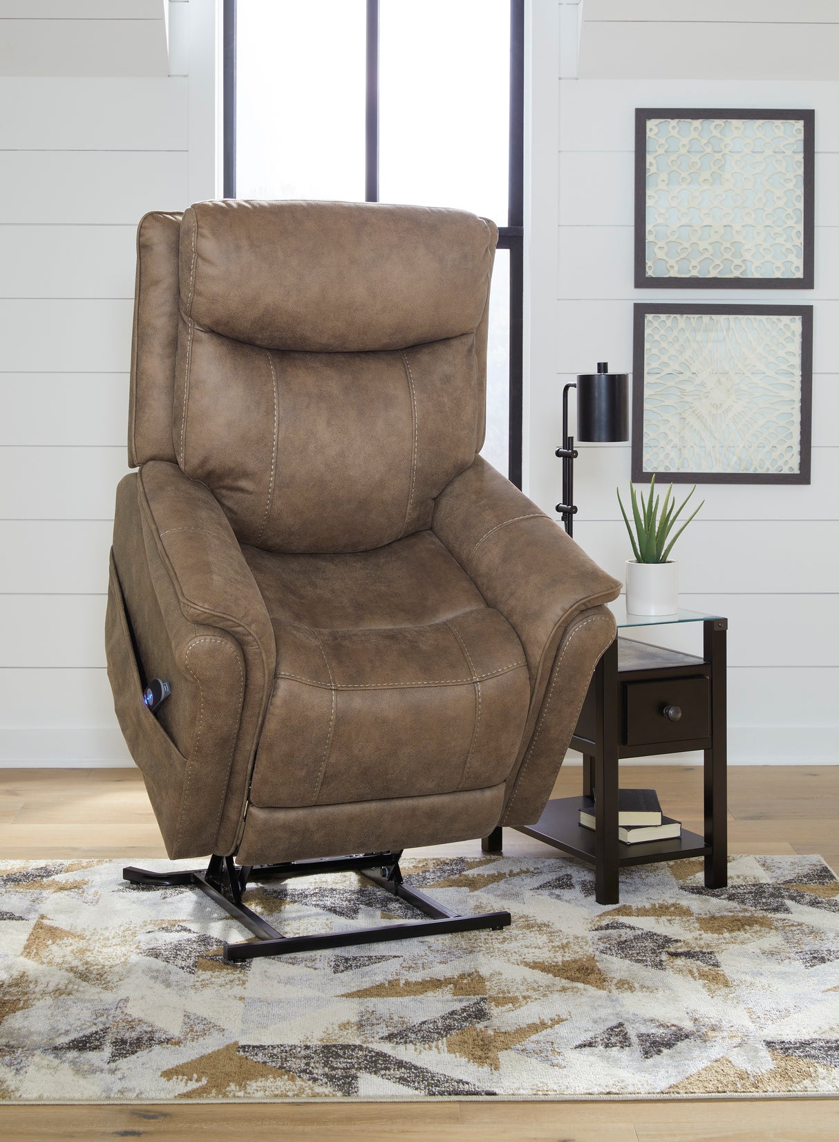 Power Lift Recliner Lorreze - Driftwood Leather | Ashley