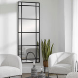 Atticus Large Rectangular Mirror - Black by Uttermost - View 2