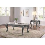 Ariadne Coffee Table 85345 Marble Top & Platinum Finish | Acme - 85345 - Home Elegance USA - 4