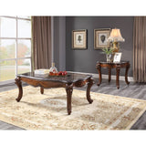 Acme - Miyeon Coffee Table 85365 Marble Top & Cherry Finish