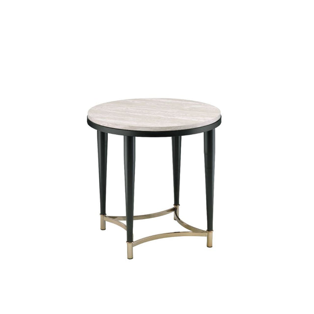 Ayser End Table 85382 White Washed & Black Finish | Acme - 85382 - Home Elegance USA - 1