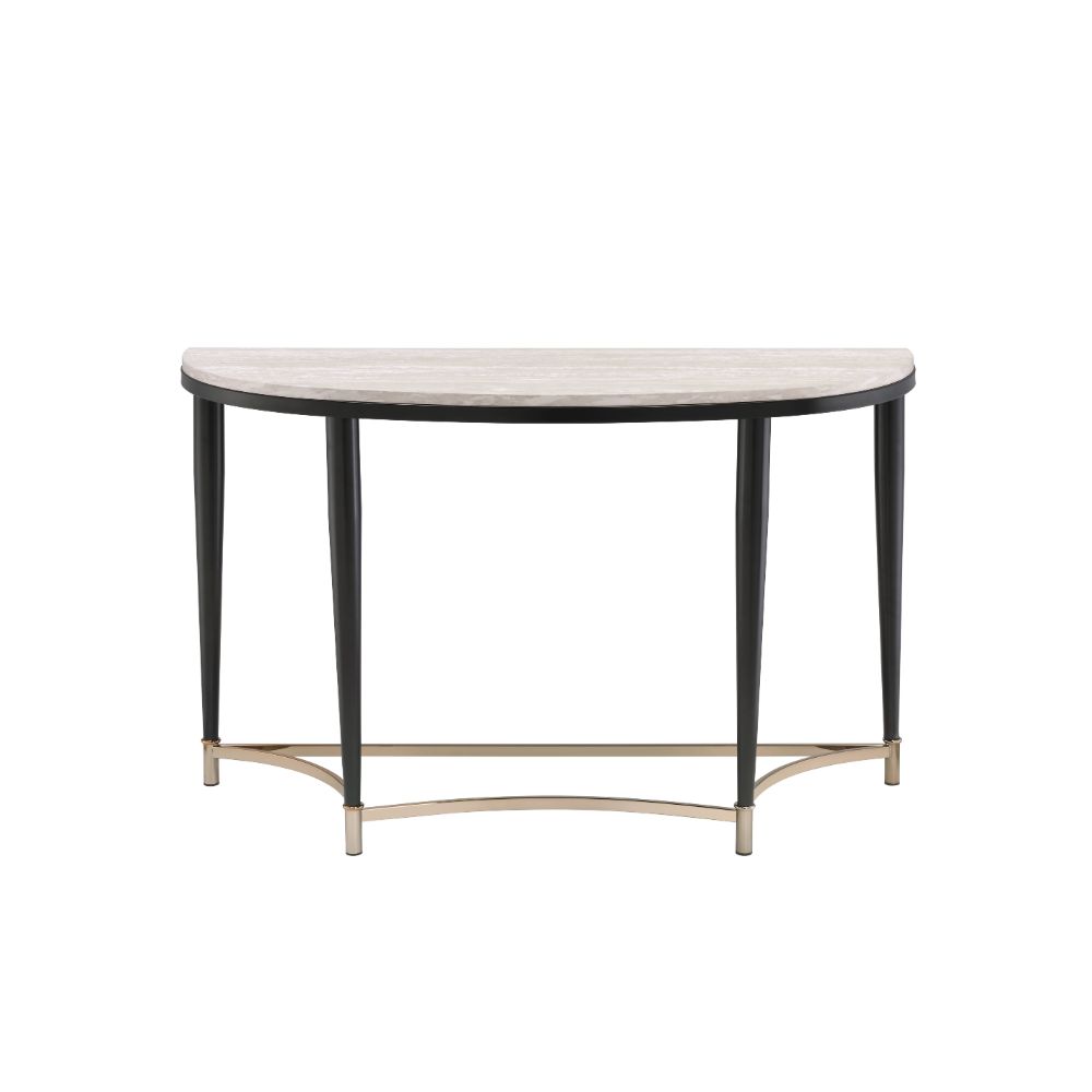 Ayser Sofa Table 85383 White Washed & Black Finish | Acme - 85383 - Home Elegance USA - 2