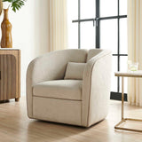 Vega Ecru Swivel Chair White - Beige by Uttermost - View 2