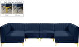 Alina - Modular Sectional 6 Piece - Navy - Fabric - 604Navy - Sec6B - Home Elegance USA - 1