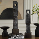 Cipher Wood Totems (Set of 2) - Black by Uttermost - View 2