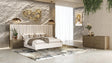 Nixa Modern Beige Velvet & Brushed Bronze 4-Piece Bedroom Set – VIG Furniture - sold by Home Elegance USA