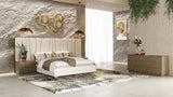 Nixa Modern Beige Velvet & Brushed Bronze 4-Piece Bedroom Set – VIG Furniture - Home Elegance USA