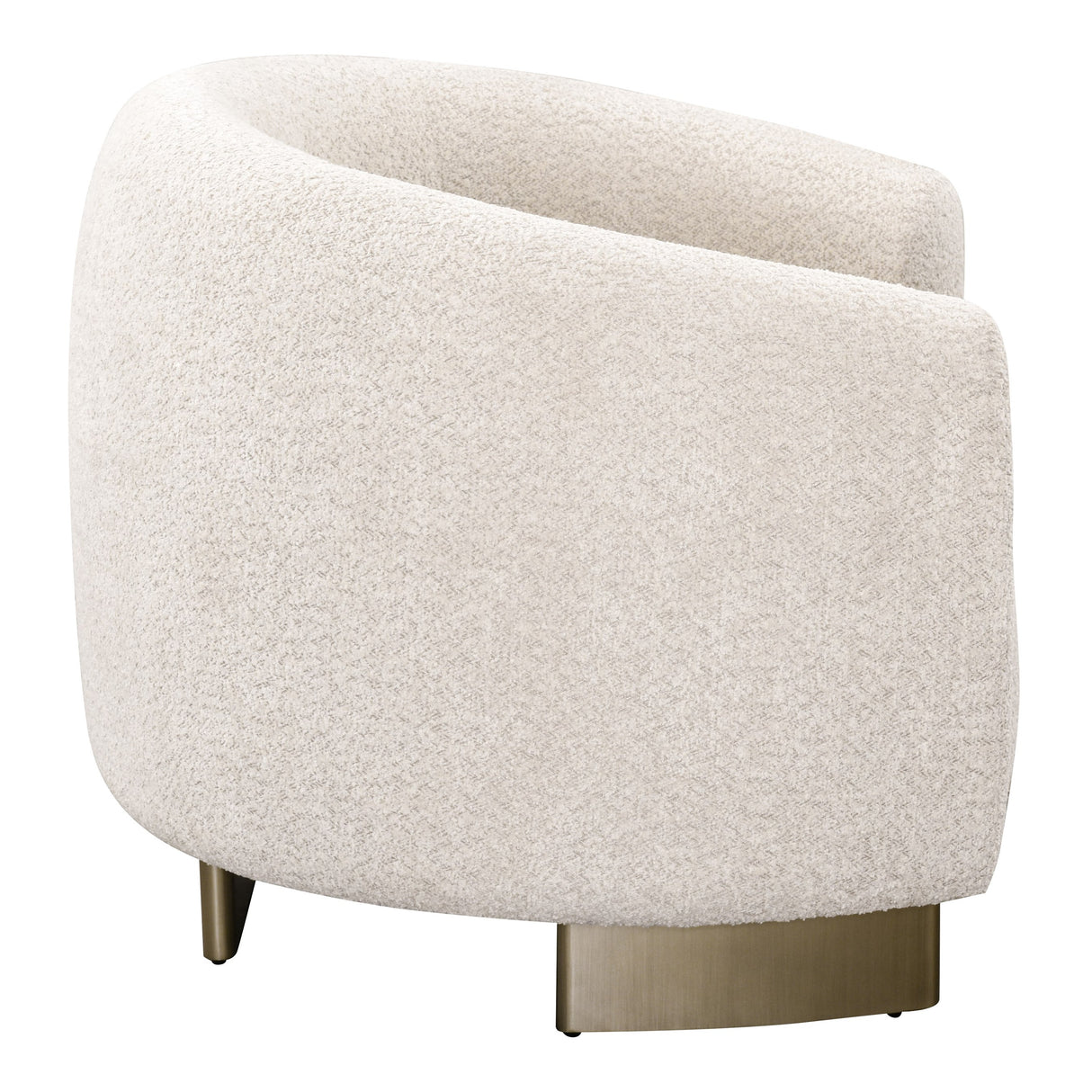 Thrive - Modern Beige Fabric + Antique Brass Accent Chair - View Image 1