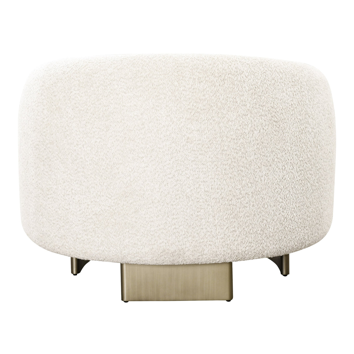 Thrive - Modern Beige Fabric + Antique Brass Accent Chair - View Image 1
