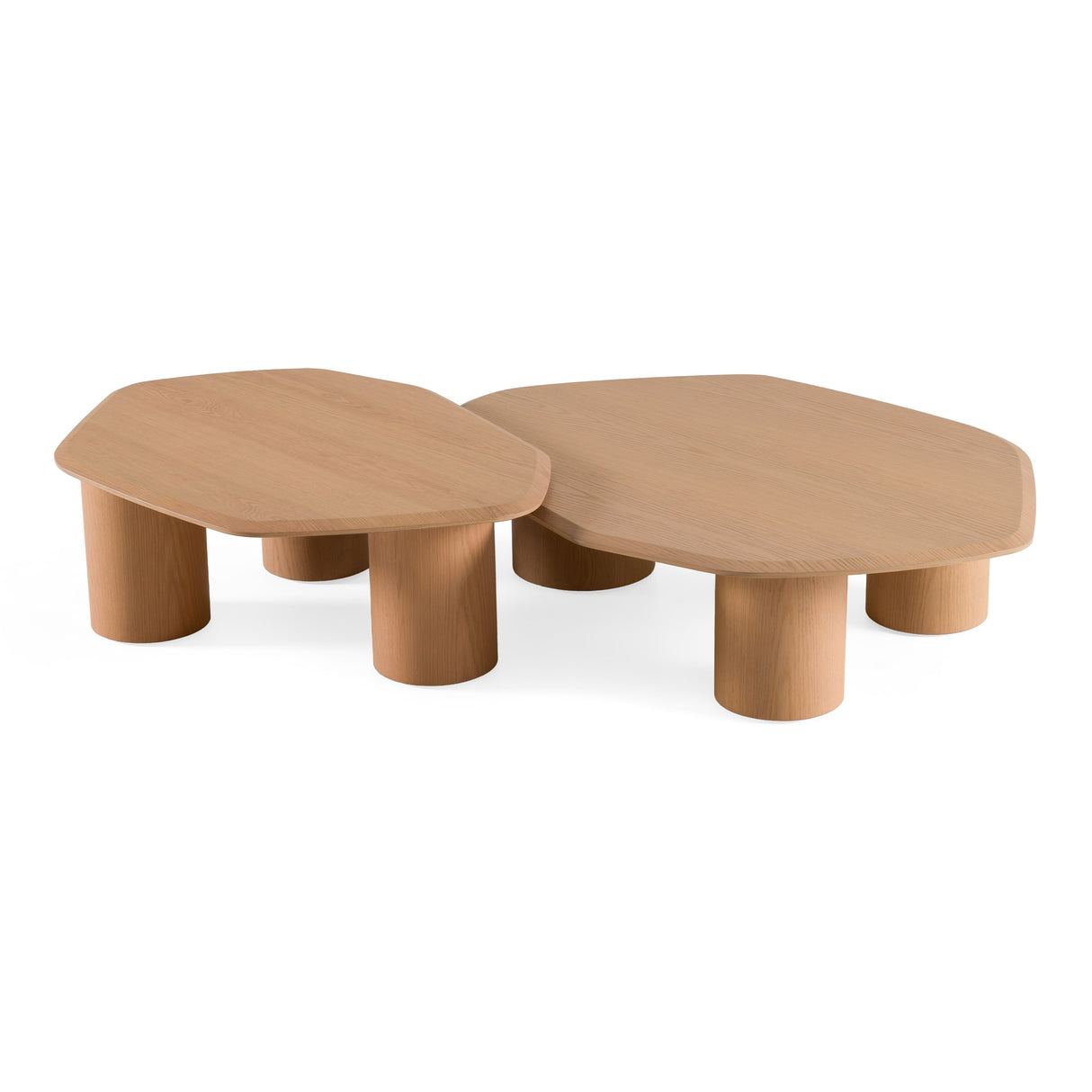 Seymour - Modern White Oak Coffee Table Set - View Image 1