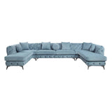 Atronia - Sectional Sofa - Deep Green Fabric | Home Elegance USA