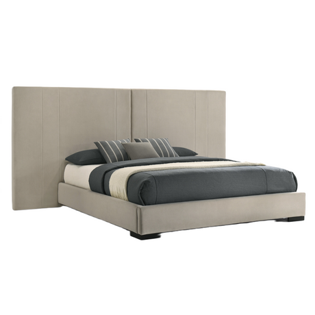 Queen Penrose + Aspen - Modern Beige + Brown Ash 4-Piece Bedroom Set