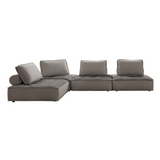 Nolden - Modern Grey Fabric Modular 4-Piece Sectional Sofa - View Image 1