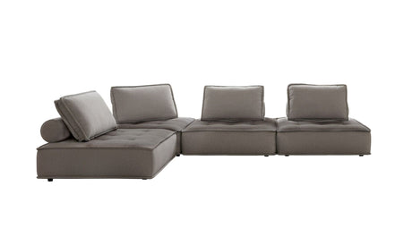 Nolden - Modern Grey Fabric Modular 4-Piece Sectional Sofa - View Image 1