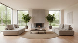 Nolden - Modern Grey Fabric Modular 4-Piece Sectional Sofa - View Image 1