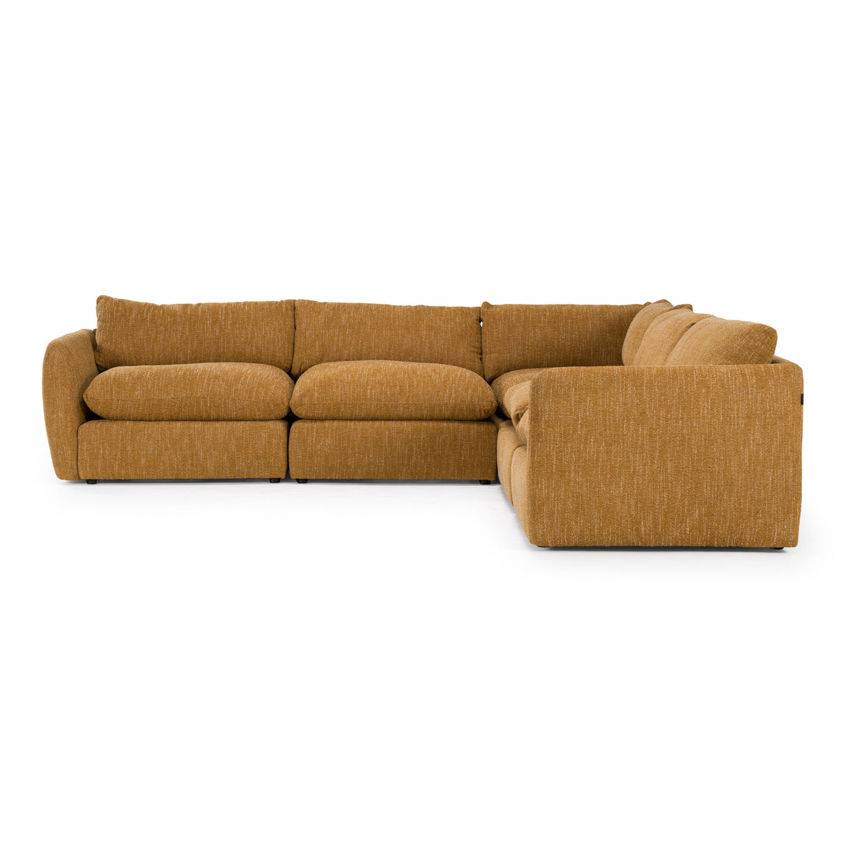 Kinsey - Modern Mustard Fabric Modular Sectional Sofa - View Image 1